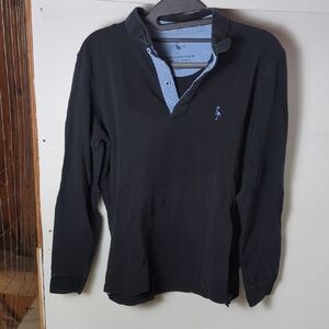 Tailorbryd Long Sleeve Polo Shirt Navy Blue